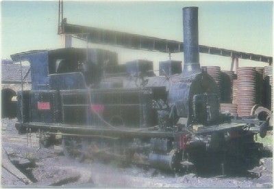 POSTAL DE TRENES. LOCOMOTORA VAPOR 030/0203 El AGUEDA. COSNT. SCHENEIDER. Nº 127