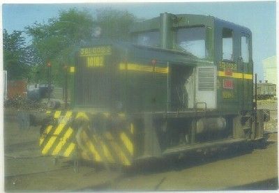 POSTAL DE TRENES. TRACTOR DIESEL 301-0002-2. CONST. M.T.M. EN 1960. Nº 97