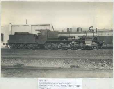 POSTAL DE TRENES Nº 4250. LOC. VAPOR NORTE 4895. TIPO 1-4-0