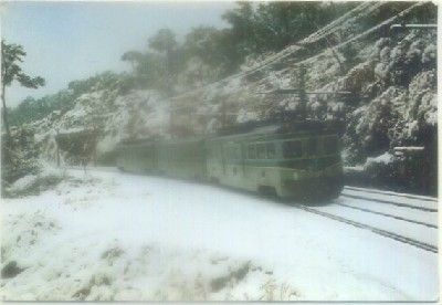 POSTAL DE TRENES. FF.CC. CATALUNYA. AUTOMOTOR ELECT. 406-806-506. Nº 28