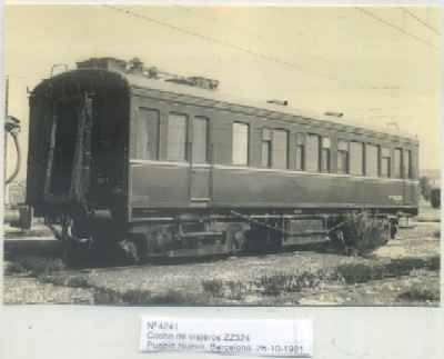 POSTAL DE TRENES Nº 4241. COCHE DE VIAJEROS ZZ324