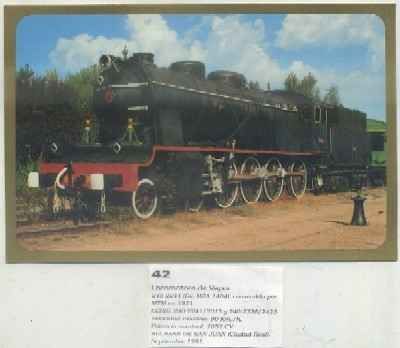 POSTAL DE TRENES Nº 42. LOC. DE VAPOR 240-2244. CONST. POR MTM EN 1921