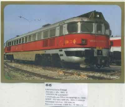 POSTAL DE TRENES Nº 66. LOC. DIESEL 353-001-1. VIRGEN DE LOURDES. KRAUSS-MAFFEI 1968