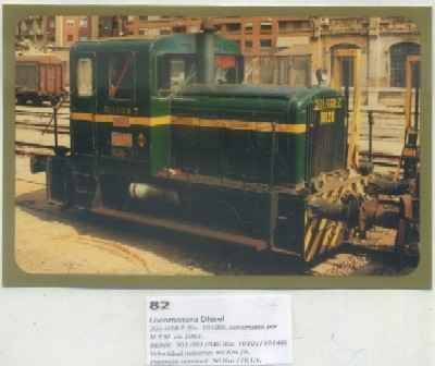 POSTAL DE TRENES Nº 82. LOC. DIESEL 301-028-7. CONST. M.T.M. EN 1961