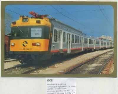 POSTAL DE TRENES Nº 92. UNIDAD ELECTRICA 435-022-9. SERIE 435-001 / 056