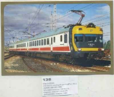 POSTAL DE TRENES Nº 138. ELECTROTREN 432-011-5. CONST. POR CAF EN 1971. ZARAGOZA 1997
