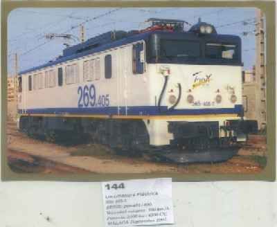 POSTAL DE TRENES Nº 144. LOC. ELECTRICA 269-405-7. ESTACION DE MALAGA 1997