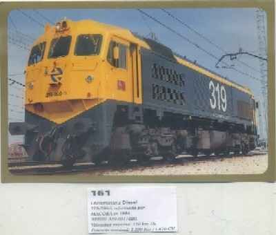 POSTAL DE TRENES Nº 161. LOC. DIESEL 319-208-5. REFORMADA POR MACOSA EN 1984