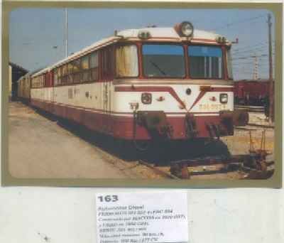 POSTAL DE TRENES Nº 163. AUTOMOTOR DIESEL FERROBUS 591-557-4. CONST. POR MACOSA EN 1970