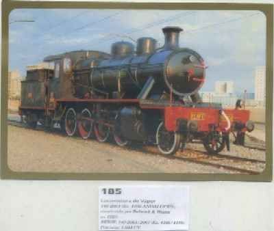 POSTAL DE TRENES Nº 185. LOC. VAPOR 140-2054. CONST. POR BABCOK & WILCOS EN 1928