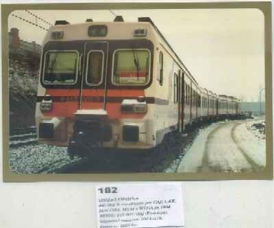 POSTAL DE TRENES Nº 182. UNIDAD ELECTRICA 445-002-9. CONST. POR CAF, M.T.M… EN 1984