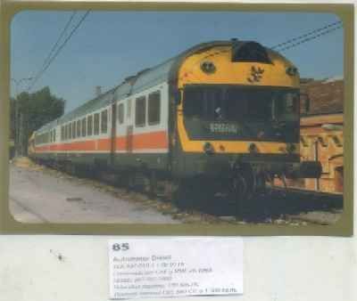 POSTAL DE TRENES Nº 85. AUTOMOTOR DIESEL TER 597-018. CONST. POR CAF Y M.M.C. EN 1965