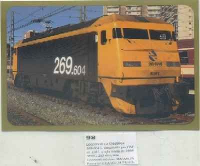 POSTAL DE TRENES Nº 98. LOC. ELECTRICA 269-604-5. CONST. POR CAF EN 1981