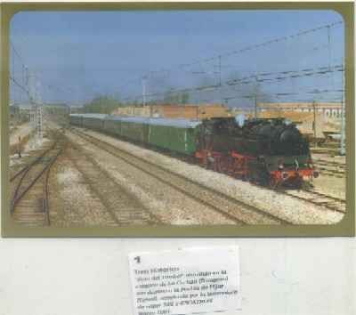 POSTAL DE TRENES Nº 1. TREN HISTORICO -RUTA DEL TAMBOR. LOC. 242 T-ESCATRON