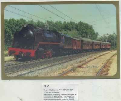 POSTAL DE TRENES Nº 17. TREN HISTORICO -TREN DE LA FRESA- LOC. MIKADO 141 F / 2413