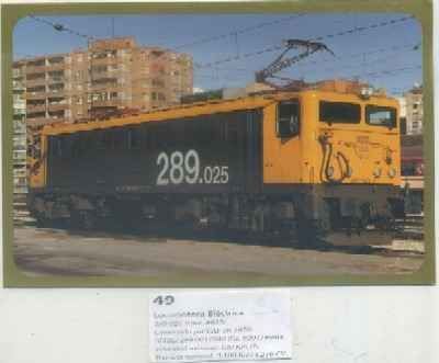 POSTAL DE TRENES Nº 49. LOC. ELECTRICA 289-025-9. CONST. POR CAF EN 1970