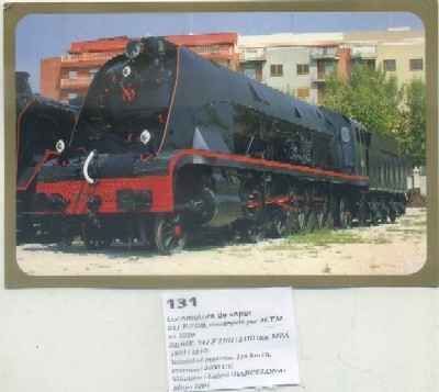 POSTAL DE TRENES Nº 131. LOC. VAPOR 241 F-2108. CONST. POR M.T.M. EN 1939