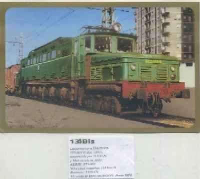 POSTAL DE TRENES Nº 133. LOC. ELECTRICA 273-001-8. CONST. POR S.E.C.N. Y METROWICK EN 1931