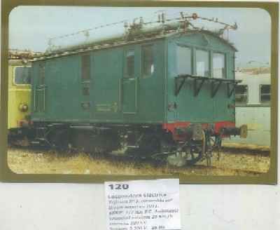 POSTAL DE TRENES Nº 120. LOC. ELECTRICA TRIFASICA Nº 3. CONST. POR BROWN BAVER EN 1911