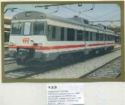 POSTAL DE TRENES Nº 123. AUTOMOTOR DIESEL 596-001-8. RECONST. POR RENFE EN 1997