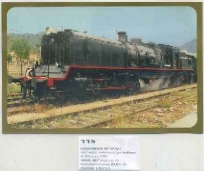 POSTAL DE TRENES Nº 115. LOC. VAPOR 282F-0421. CONST. POR BABCOCK & WILCOX EN 1961