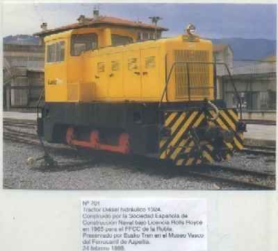 POSTAL DE TRENES Nº 701. TRACTOR DIESEL 1324. CONST. SOCIEDAD ESPAÑOLA DE CONSTRUCCION NAVAL
