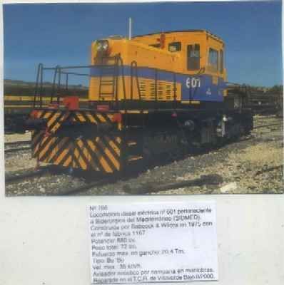 POSTAL DE TRENES Nº 786. LOC. DIESEL Nº 601. CONST. POR BABCOCK & WILCOX EN 1975