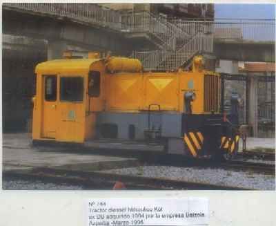POSTAL DE TRENES Nº 744. TRACTOR DIESEL KÖF. ADQUIERIDO POR LA EMPRESA BALZOLA EN 1996