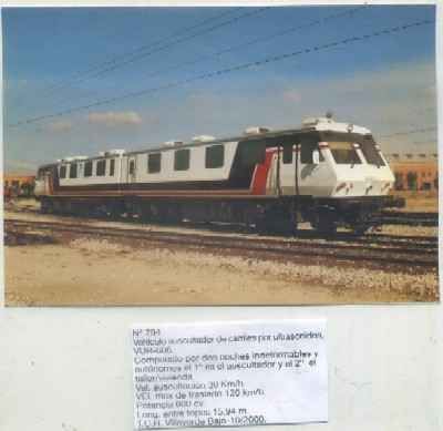 POSTAL DE TRENES Nº 794. VEHICULO AUSCULTADOR DE CARRILES POR ULTRASONIDOS VUR-606