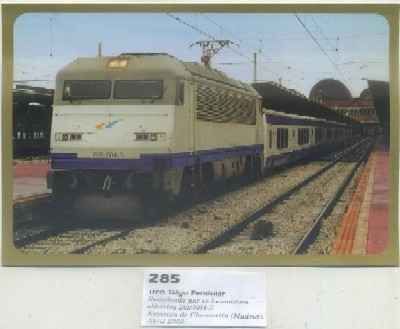 POSTAL DE TRENES Nº 285. TREN TALGO PENDULAR. LOC. ELECT. 269-604-5. EST. DE CHAMARTIN