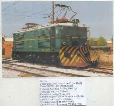 POSTAL DE TRENES Nº 739. LOC. ELECT. 281-005. CONST. POR CAF Y POR CEF. EST. ANTUNEZ