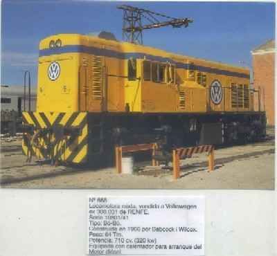 POSTAL DE TRENES Nº 668. LOC. MIXGTA VENDIDA A VOLKSWAGEN. SERIE 10801. BABCOCK I WILCOX