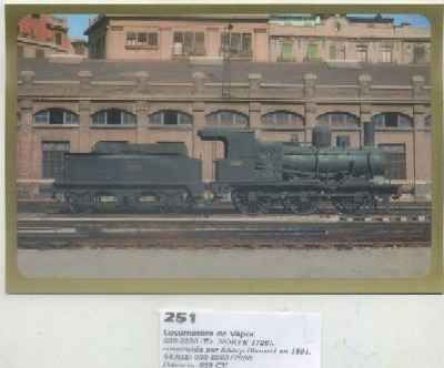 POSTAL DE TRENES Nº 251. LOC. VAPOR 030-2230. CONST. POR SHARP STEWART EN 1891