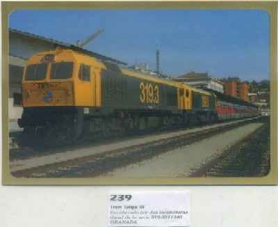 POSTAL DE TRENES Nº 239. TREN TALGO lll. LOC. DIESEL SERIEL 319-301 /340. GRANADA