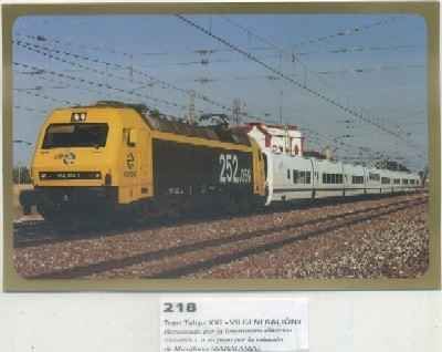 POSTAL DE TRENES Nº 218. TREN TALGO XXl. -Vll GENERACION. LOC. ELECT. 252-059-1