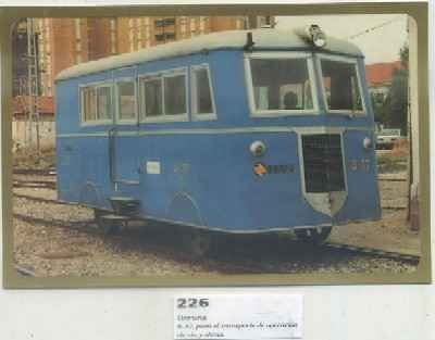 POSTAL DE TRENES Nº 226. DRESINA S-37