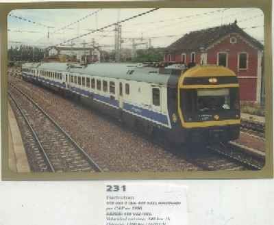 POSTAL DE TRENES Nº 231. ELECTROTREN 448-022-4. CONST. POR CAF EN 1990