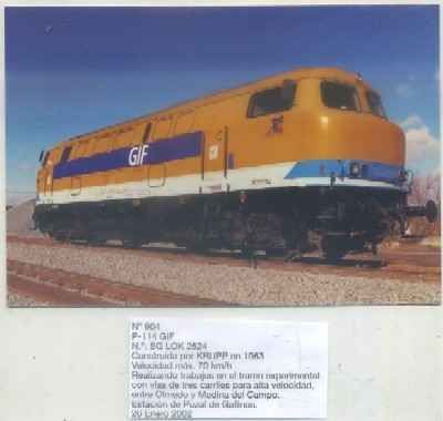 POSTAL DE TRENES Nº 904. R-114 GIF. CONST. POR KRUPP EN 1963. EST. DE POZAS DE GALLINAS