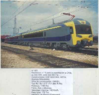 POSTAL DE TRENES Nº 903. ELECTROTREN Nº 5. CONST. MACOSA, CAF Y WESA