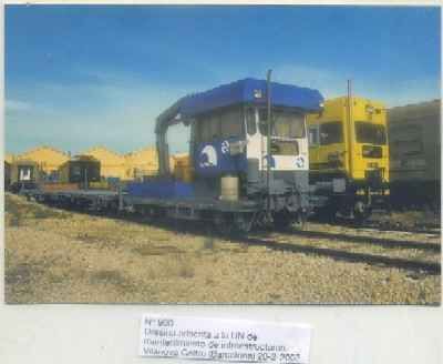 POSTAL DE TRENES Nº 900. DRESINA ADSCRITA A LA UN. VILANOVA Y GELTRU. BARCELONA 2002