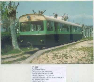 POSTAL DE TRENES Nº 899. FC. REUS SALOU. CONST. OR FERROTRADE Y ENTREGADO EN 1966