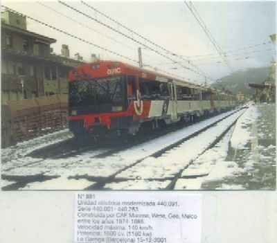 POSTAL DE TRENES Nº 891. UNIDAD ELECT. 440.091. CONST. POR CAF, MACOSA, WESA, GEO YMELCO