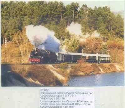 POSTAL DE TRENES Nº 882. TREN ESPECIAL GALAICO EXPRESSL. LOC. DIESEL ALCO 1812