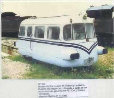POSTAL DE TRENES Nº 864. MUSEO DEL FF.CC. VILANOVA I GELTRU. DRESINA DE INSPECCION