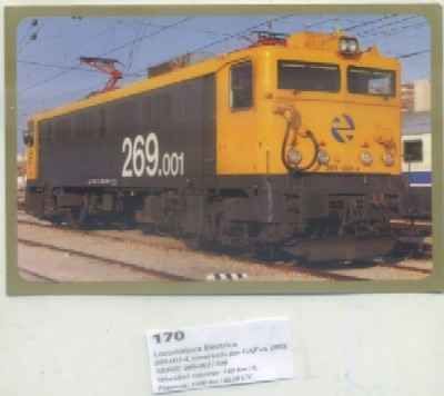 POSTAL DE TRENES Nº 170. LOC. ELECTRICA 269-001-4. CONST. POR CAF EN 1973