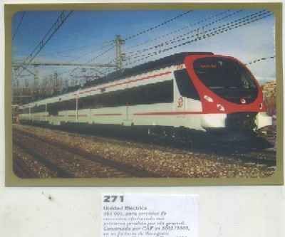 POSTAL DE TRENES Nº 271. UNIDAD ELECTRICA 464-001. CONST. POR CAF EN 2002