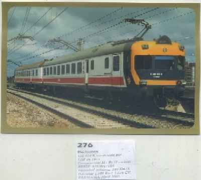 POSTAL DE TRENES Nº 276. ELECTROTREN 432-014-9. CONST. POR CAF EN 1971