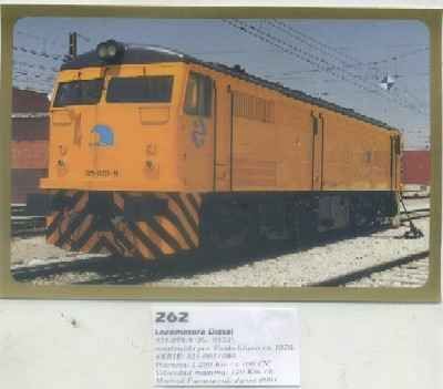 POSTAL DE TRENES Nº 262. LOC. DIESEL 321-073-9. CONST. POR EUSKALDUNA EN 1970