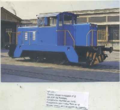 POSTAL DE TRENES Nº 535. TRACTOR DIESEL HIDRAULICO Nº 2. CONS. HUNSLET 1970