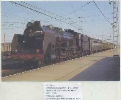 POSTAL DE TRENES Nº 532. LOC. VAPOR 2-4 1F 2093. CONST POR MAQUINISTA EN 1931